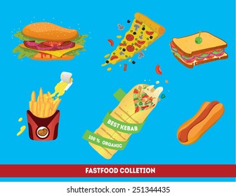 Fast food menu - vector illustration