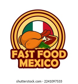 fast food mexico design vector