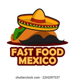 vector de diseño de comida rápida mexicana
