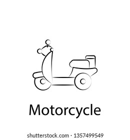 fast food motorcycle outline icon. Element of food illustration icon. Signs and symbols can be used for web, logo, mobile app, UI, UX