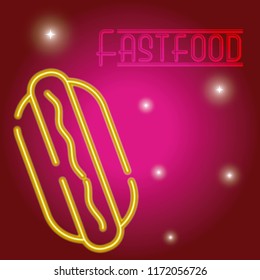 Fast food neon sign