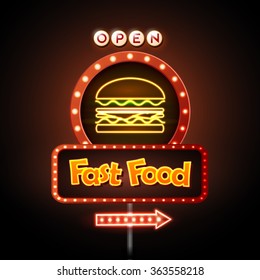 Fast Food Neon Sign 