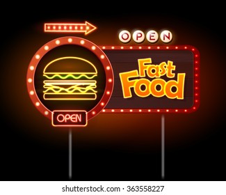Fast Food Neon sign 