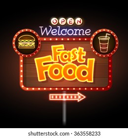 Fast Food Neon Sign 