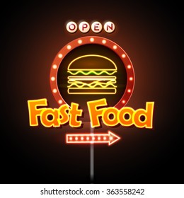 Fast Food Neon sign 