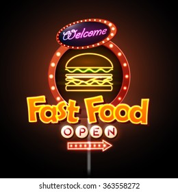 Fast Food Neon sign 