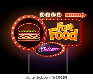 Fast Food Neon Sign 