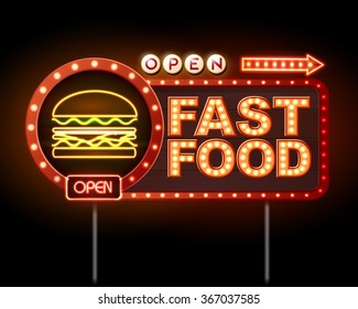 Fast Food Neon Sign 