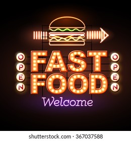 Fast Food Neon Sign 