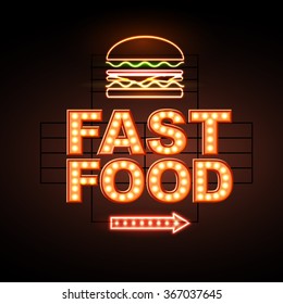 Fast Food Neon Sign 