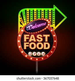 Fast Food Neon sign 