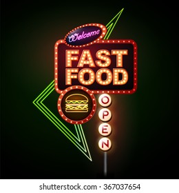 Fast Food Neon Sign 