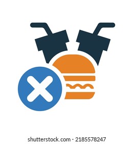 Fast, food, no icon. Editable vector logo.