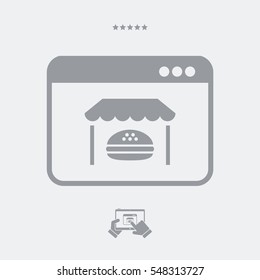 Fast food online - Vector flat icon