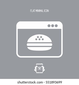 Fast food online - Vector flat icon