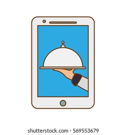 fast food order website icon, vector illustration image