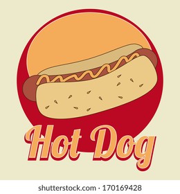 fast food over  white background vector illustration