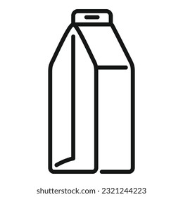 Fast food pack icon outline vector. Lunch bag. Cake dinner