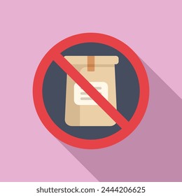 Fast-Food-Paket-Symbol flache Vektorgrafik. Glutenunverträglichkeit. Medizindiät