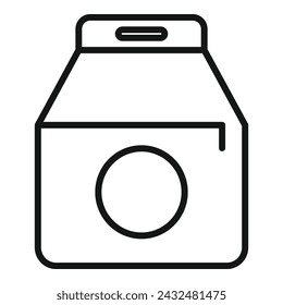 Fast food package icon outline vector. Homemade lunch. Snack craft cook