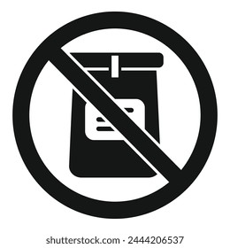 Fast food package icon simple vector. Gluten intolerance. Medicine diet