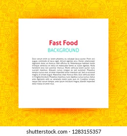 Fast Food Paper Template. Vector Illustration of Outline Design.