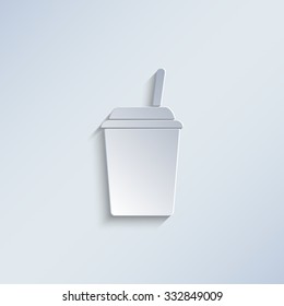 fast food - paper vector icon