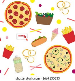 Fast food party theme pattern