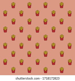 ilustración de fondo del patrón de comida rápida vectorial