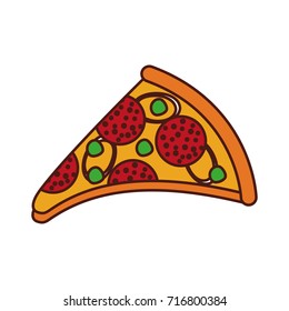 fast food pizza with cheese pepperoni tasty