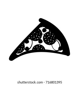 fast food pizza with cheese pepperoni tasty