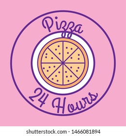 Fast food and pizza design, restaurant menu dinner lunch cooking meal and tasty theme Vector illustration