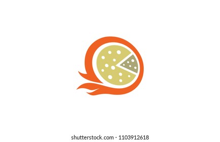 fast food pizza logo vector