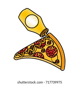 fast food pizza mustard with cheese pepperoni tasty