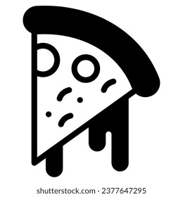fast food pizza object vector icon