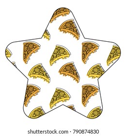 fast food pizza seamless pattern