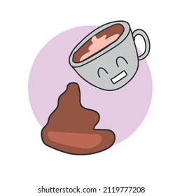 Fast food Pizza slice cartoon, milkshake. vector illustration. sandwich, coffee, egg satay, bread, yogurt, banana milk