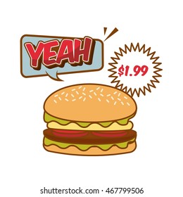 fast food pop art design, vector illustration eps10