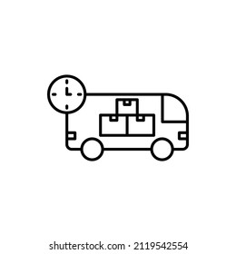 fast food and product delivery car icon