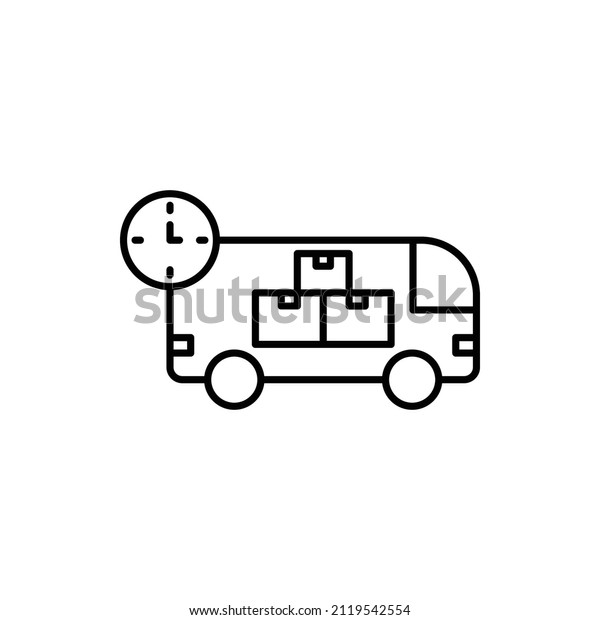 fast food and product\
delivery car icon