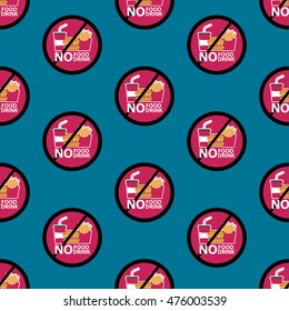 fast food prohibited pattern. background vector. Pattern can be used for wallpaper, cover fills, web page background, surface textures. Vector linen texture.