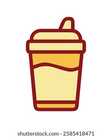 A fast food of a refreshing drink in a cup