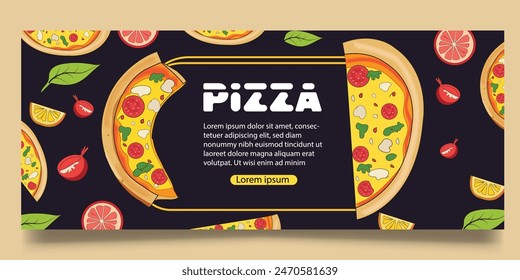 Fast food restaurant Banner and pizza