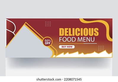 Fast food restaurant banner social media post food menu banner ads burger pizza chicken fry restaurant delicious banner web cover template