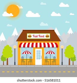 restaurant building clipart