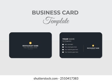 Fast food restaurant business information card nice color template design