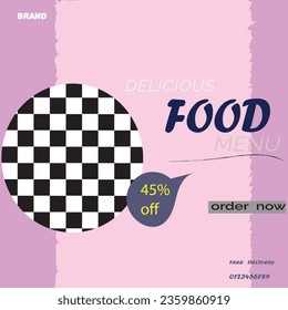 Fast food restaurant business marketing social media post or web banner template design with abstract background, logo and icon. Fresh pizza, burger  pasta online sale promotion flyer or poster