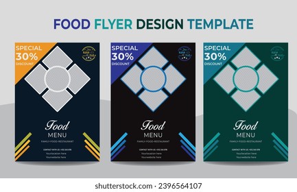 Fast food restaurant business marketing social media post or web banner template design with abstract background, logo and icon. Fresh pizza, burger pasta online sale promotion flyer or poster.