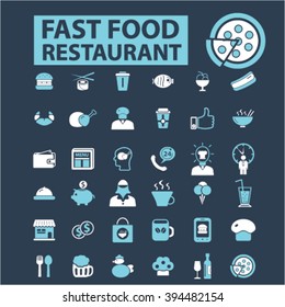 fast food restaurant icons

