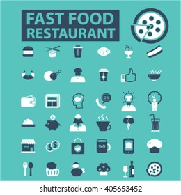 fast food restaurant icons
